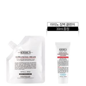 [키엘][3] 수분크림 리필파우치 150ml 세트 (+아미노 장벽 클렌저 30ml 증정)