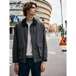 [갤럭시 라이프스타일] 배색 믹스 인퀼팅 아우터 - 애쉬 (GC4838C024)