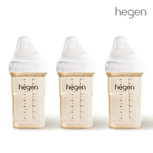 헤겐 애착젖병 PPSU 240ml 트리플팩 3P (2단계 젖꼭지 포함)