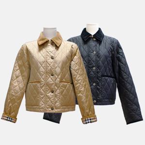 (버버리) 코듀로이 크롭 퀼팅재킷(8107465)