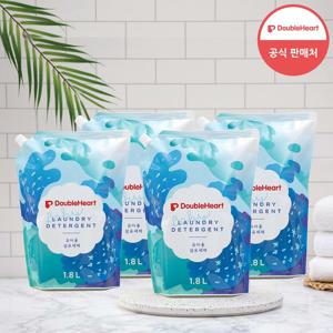 [더블하트] 유아용 세탁세제 1800ml 파우치 2+2