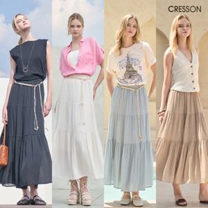 [크레송]  A 라인 스커트 + 벨트 (2종)