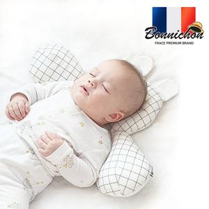 프랑스 보니숑 신생아 짱구베개 유모차목배게 아기 두상 태열 유아 선물 출산 용품 카시트