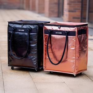 리오홈 블랙/핑크 캐리어카트