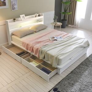 [보루네오 하우스] 아르메 엘피노 LED 평상형 서랍침대 Q_밸런스 독립라텍스매트