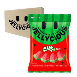 롯데 박스 수박바 젤리56g 32입 간식 군것질