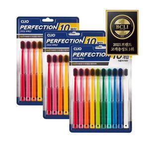 크리오 퍼펙션 차콜 초극세모 비비드 칫솔 10입 x3개 cp