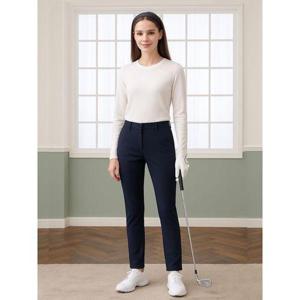 [베네통 골프]여성 아웃포켓 본딩 기모바지 네이비