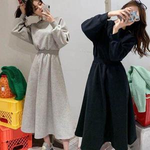 [에이치에스라이프]겨울원피스 OPS 홈웨어 편한 데일리 원피스 허리쏙 날씬핏 맨투맨 여성