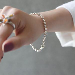 [제이로렌]바이데이지 SB0170 실버볼 체인 팔찌