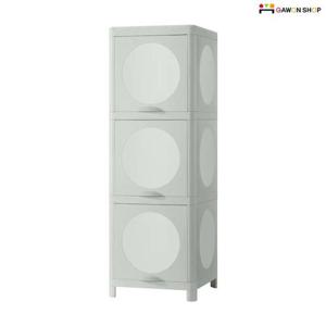 이케아 IVOSJON 그린 플라스틱 3단 수납장/다용도정리장