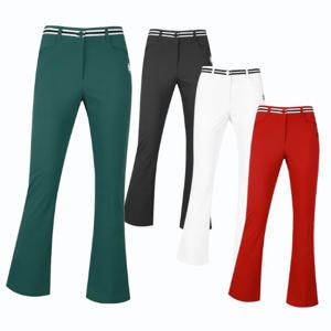 SNP골프 여성 하이텐션 웨이스트 라인 세미 부츠컷 골프바지