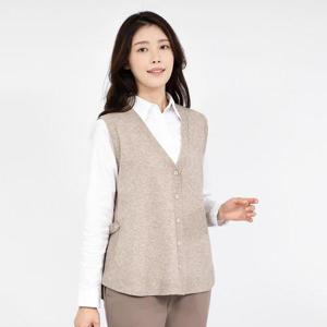 엄마옷 브이넥 오픈 니트 조끼 515BMN279 중년여성/50대/60대/마담/빅사이즈/할머니옷