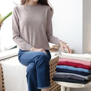 ★비스코스★10종 택1 기본 라운드 니트 티셔츠 베이직 코디