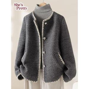 [쉬즈프리티]저스트울트위드숏코트_여성자켓코트