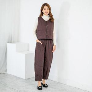 엄마옷 패딩 조끼 생활한복배기바지 세트 512BNM104 중년여성/50대/60대/마담/빅사이즈/할머니옷