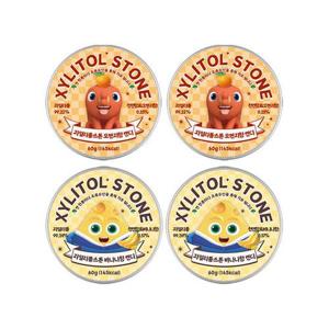 [자일리톨스톤] 브레드이발소 오렌지향 60g x 2개+바나나향 60g x 2개