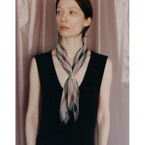 갤러리아_DCSC6E310W2 닥스 체크 플리츠 스카프&링 세트