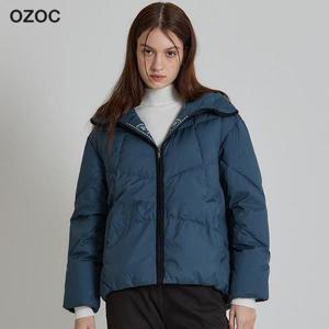 [오조크(OZOC)] 후드 레터 포인트 덕다운 점퍼 (택가격: 269000원)