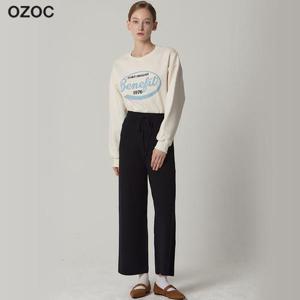 [오조크(OZOC)] 니트 와이드 밴딩팬츠 (택가격: 70000원)