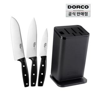 [도루코 홈앤단독] 독일산칼날! 뉴클래식 칼블럭 4종세트 (주방칼3종+항균칼블럭)
