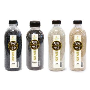 [전설약곡] 국내산 잡곡 4종 세트(서리태 350g+진주찰흑미 450g+찹쌀 450g+현미 450g)