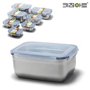 국산 포스코304스텐 피앙세 찬통 밀폐용기 사각5호 1950ml