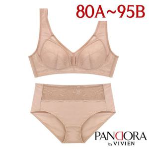 [판도라by비비안]노와이어 등살보정 브라팬티2종(PB7130)런닝형브라/80A~95B