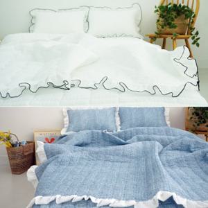 균일가) 시어서커 여름이불+침대패드+베개커버 슈퍼싱글(SS) 침구세트