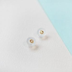 [디유아모르]14k 귀걸이 뒤꽂이 골드 실리콘 양쪽 2짝