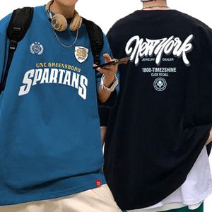 무배★국내생산 프리미엄 신상 반팔티 남녀공용 오버핏 빅사이즈 반팔티셔츠/긴팔티/면티/라운드티/무지티