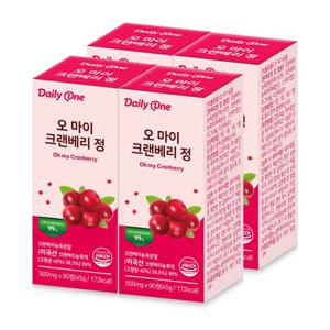 데일리원 오 마이 크랜베리 정 요로건강 500mg X 90정 4통