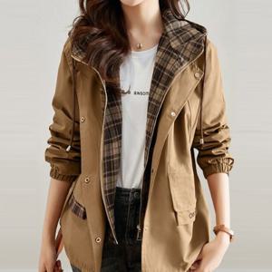 ★BEST★[몽벨리즈]체크레이어드후드사파리야상자켓 mde2301141