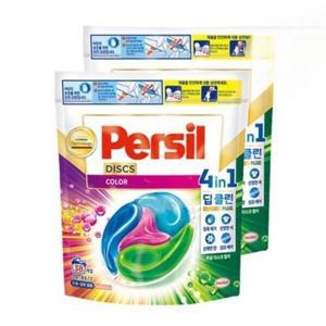 퍼실 디스크 컬러 38개입 x2개 캡슐형 세탁세제