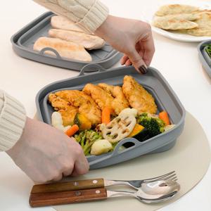 ★유해물질 없는★ 1+1 접이식 실리콘 에어프라이어용기 원형/사각타입