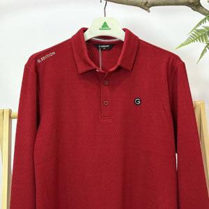 [그린조이][행복한백화점][그린조이] 솔리드 긴팔 카라 티셔츠 레드 남성 GF23KY71M