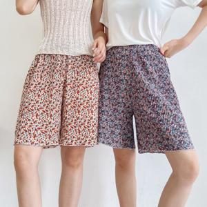 [1+1] 5부 쿨링 플리츠 반바지 2종 세트