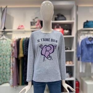 [크로커다일레이디]크로커다일레이디 하트아트 라운드티셔츠 CLDFTS901_DG