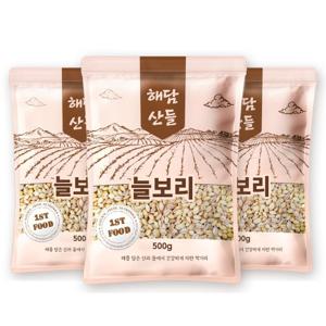 국산 늘보리 500g x 3봉 l 보리밥 겉보리쌀 잡곡