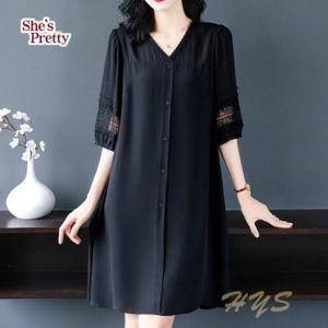 [쉬즈프리티] 에타소매레이스쉬폰원피스 L까지