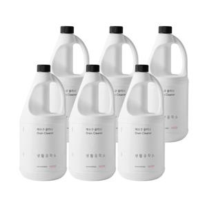 [생활공작소] 붓기만하면 뻥 뚫리는 배수구클리너 (배수구 세정제) 1.85L x 6개