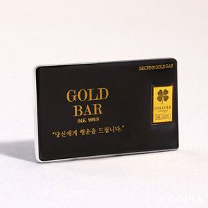 12시이전당일출고 [골드피아] 24K 순금 행운 클로버 골드카드
