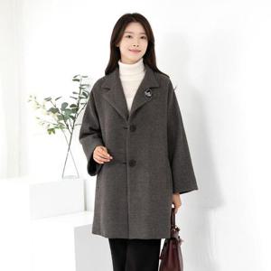 엄마옷 울 카라 나그랑 반코트 516BMN119 중년여성/50대/60대/마담/빅사이즈/할머니옷