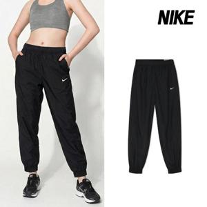 [나이키]나이키 긴바지 NSW 클래식 우븐 UV 미드라이즈 루즈 조거 여성 블랙 화이트 FV7661-010