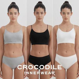 [크로커다일] 에센셜 이지핏 심리스 브라렛팬티 6종세트 CDW6M394041_T