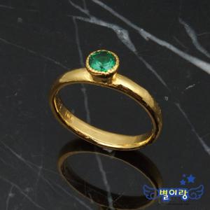 [별이랑]순금 24k 반지(원 큐빅 3.75g 1d)