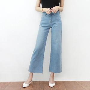 잘빠진 워싱 와이드 청바지 와이드 팬츠 청통바지 1814