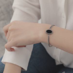 제이로렌 02B0852 엔틱 오닉스원석 실버 순은팔찌