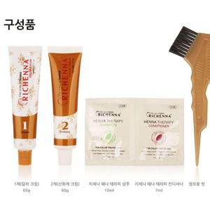 리체나 헤어염색약 칼라 크림 헤나 6MB 밝은적갈색