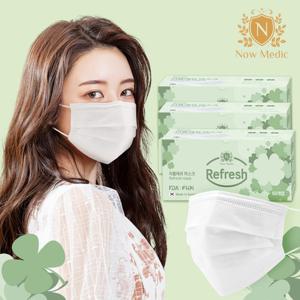 [리플래쉬 마스크 100매] 국내산 덴탈 숨쉬기 편한 KF-AD 여름 마스크